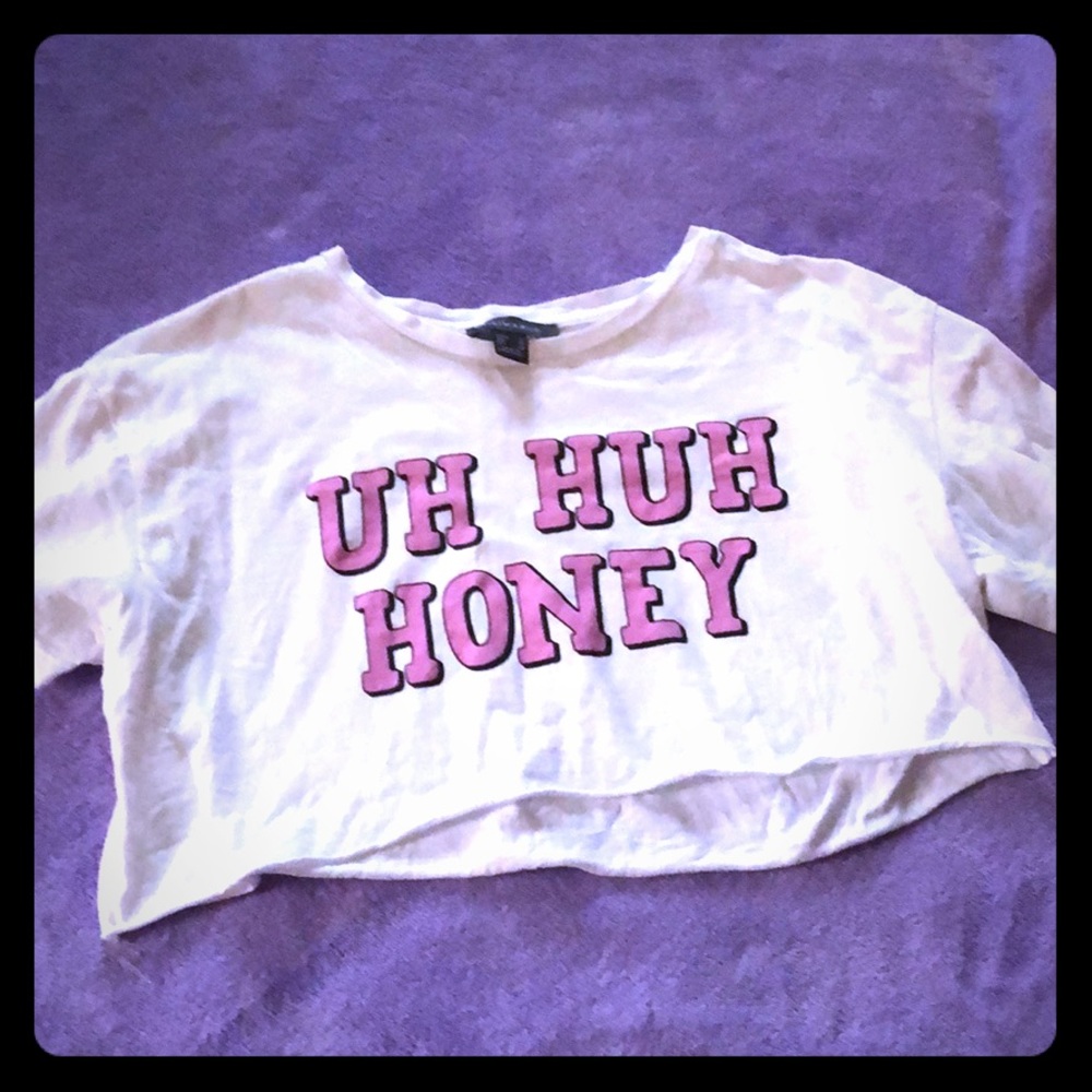 “Uh huh honey” super cropped T-shirt